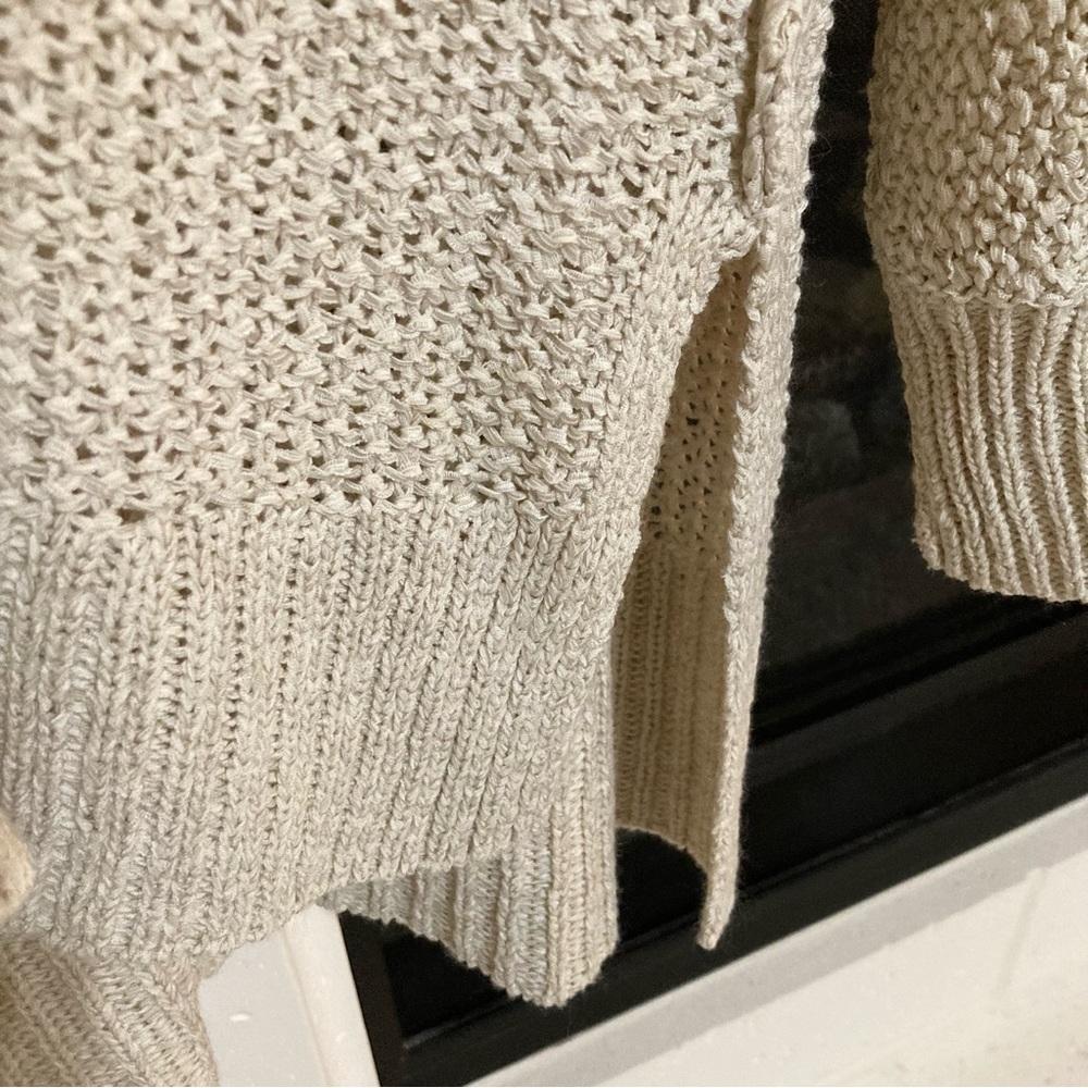 Universal Thread Cream Tan Sweater Tan Knit Woven Women’s Size XS - S Small - Picture 5 of 9